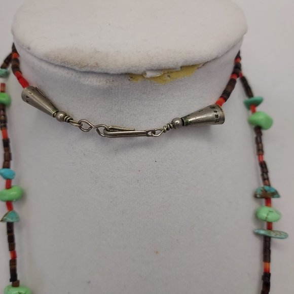 REAL vintage turquoise chunk 30"long lariat necklace - Picture 4 of 13